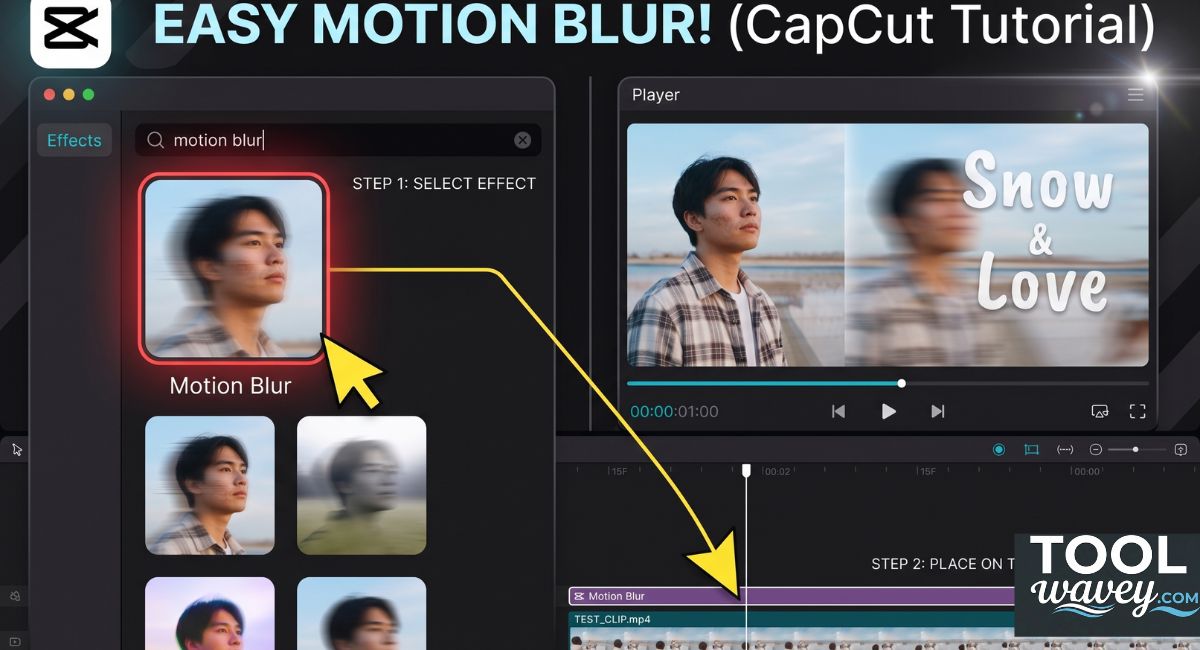 how to add motion blur in capcut desktop free