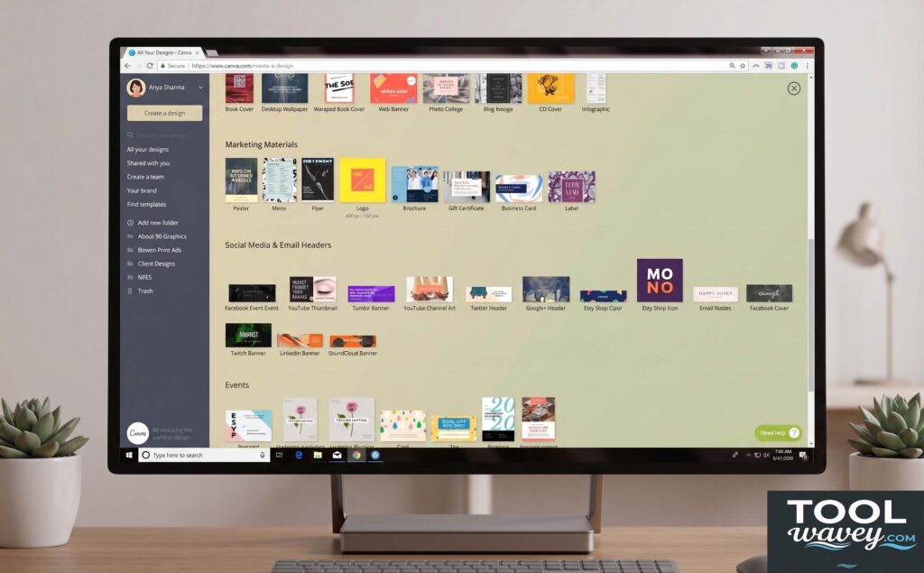 Open the Canva Logo Maker